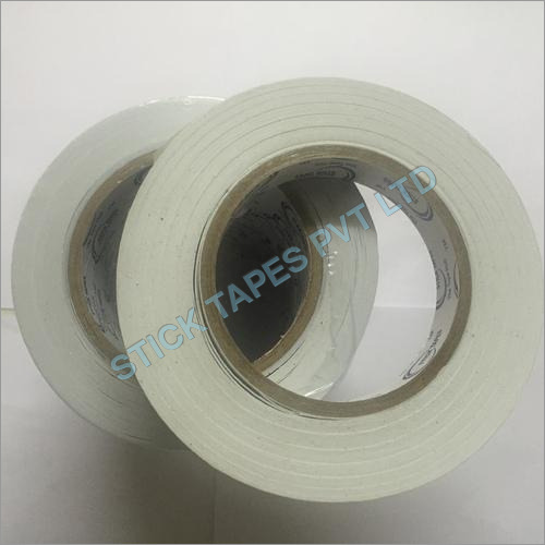 Double Side White Tissue Tape - Non-Woven Tissue Paper, 20-40 mm Width, White Color, Acrylic Adhesive, High Tack, 12 Hour Shear Adhesion | Excellent for Mounting Light Items, Good Adherence to Plastics, Tested for Quality