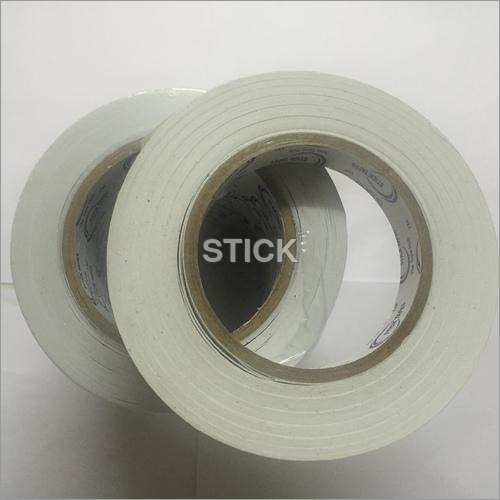 Double Side White Tissue Tape - Non-woven Tissue Paper, 20-40 Mm Width, White Color, Acrylic Adhesive, High Tack, 12 Hour Shear Adhesion | Excellent For Mounting Light Items, Good Adherence To Plastics, Tested For Quality