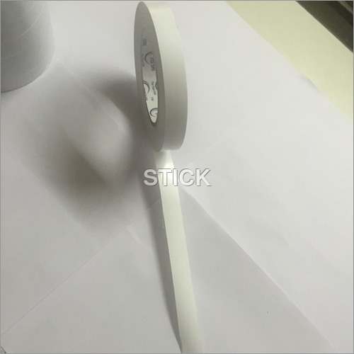 Acrylic Double Sided Tissue Tape - 60-160 Micron Thickness, White Color | Features: Hot Melt Adhesive, Warranty Included, Plain Pattern
