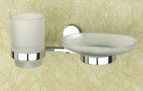 Glass Soap Dish & Tumbler Holder