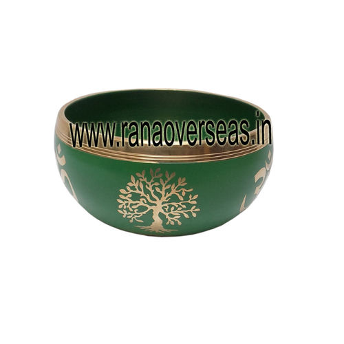 Om & Tree Of Life Design Meditation Singing Bowls Sound Bowl For Yoga