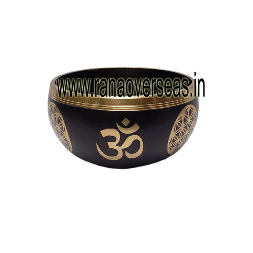 Eco-Friendly Om & Flower Of Life Design Meditation Singing Bowls Sound Bowl For Yoga