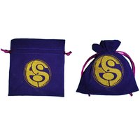 Embroidery Logo Velvet Drawstring Jewelry Pouch