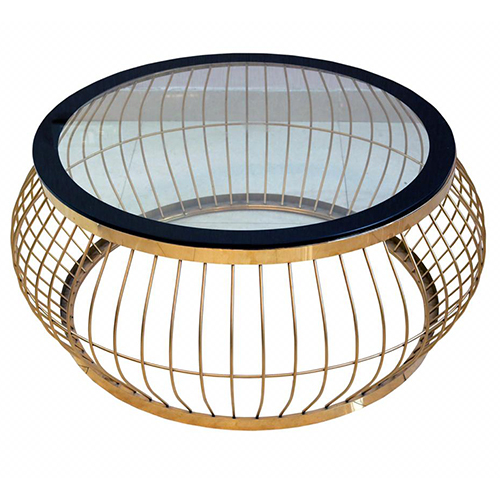 Glass Top SS Centre Table