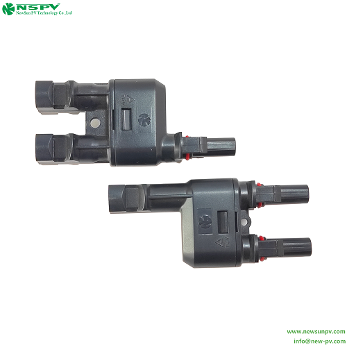1000vdc 2 to 1 Pv4 Solar Branch Connector Solar Y Branch Photovoltaic Panel Connection
