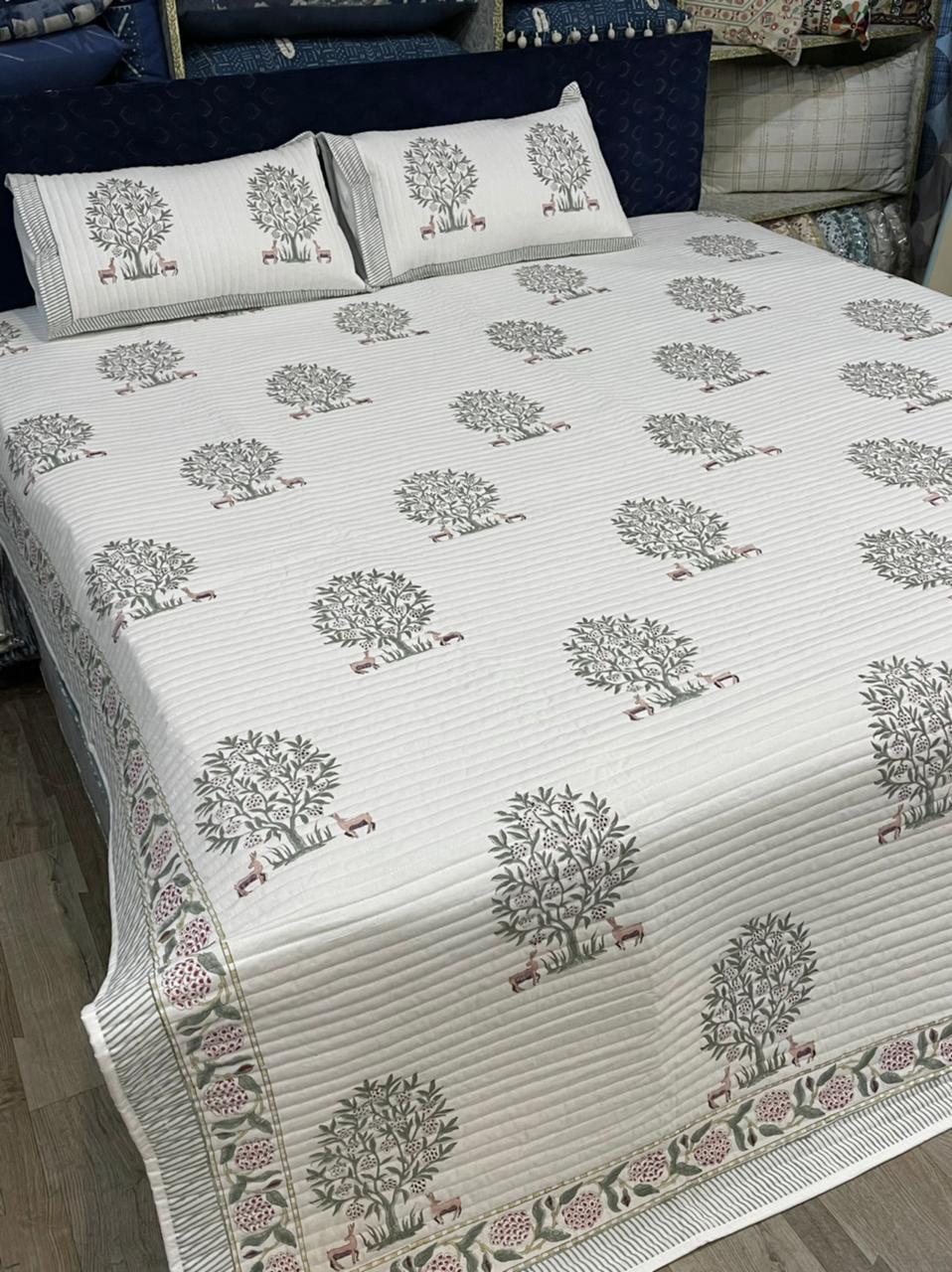 Hand Block Printed Bedcover