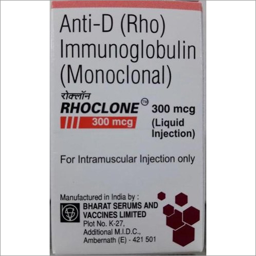 Anti-D (Rho) Immunoglobulin (Monoclonal) 300 Mcg Liquid Injection Keep It Dry Place