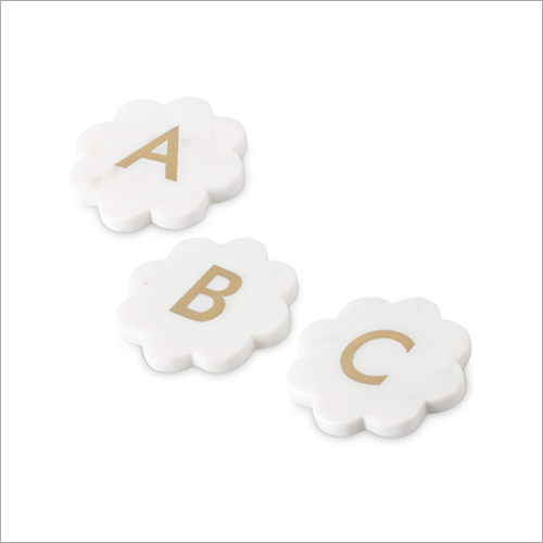 Marble Alphabet Coaster Set