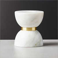 Indian White Marble Candle Holder