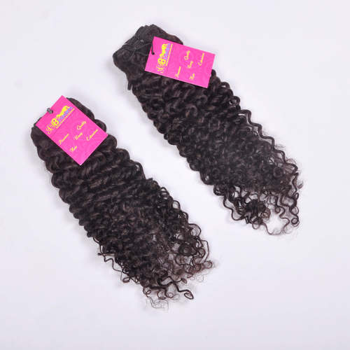 Natural Raw Virgin Cuticle Aligned Curly/Wavy Human Remy Hair Bundle With Closure Frontal Hair