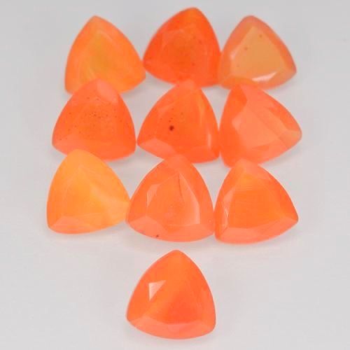 8mm Carnelian Faceted Trillion Loose Gemstones