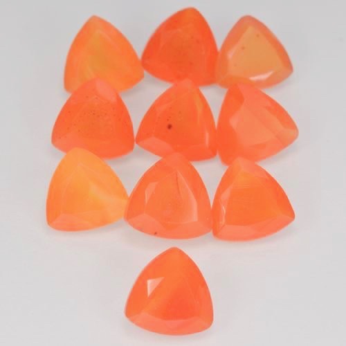 8mm Carnelian Faceted Trillion Loose Gemstones