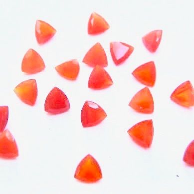 9mm Carnelian Faceted Trillion Loose Gemstones