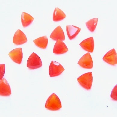 10mm Carnelian Faceted Trillion Loose Gemstones