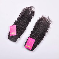 Indian Virgin Cuticle Aligned Natural Curly Human Hair Bundle With Lace Closure frontal
