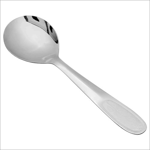 Red rose oval serving spoon
