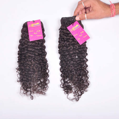 Premium Quality Indian Single Drawn Temple Virgin Brazilian Remy Curly Human Hair Bundle