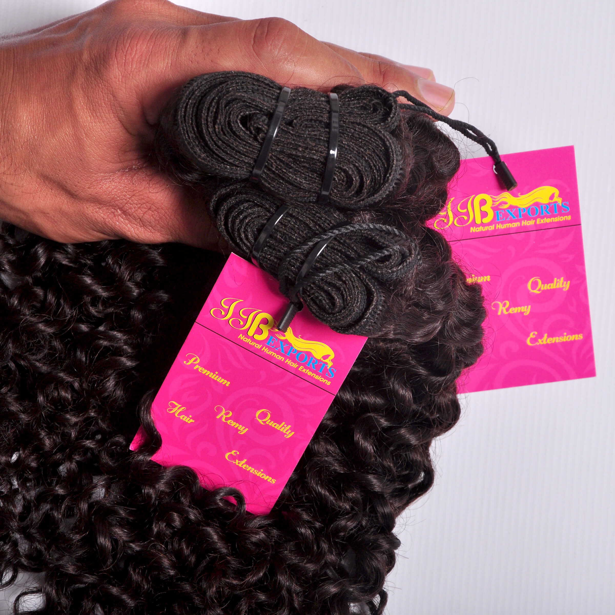 Premium Quality Indian Single Drawn Temple Virgin Brazilian Remy Curly Human Hair Bundle