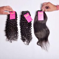 Raw Unprocessed Cuticle Aligned Indian Natural Wavy Straight Curly Human Hair Bundle With Closure