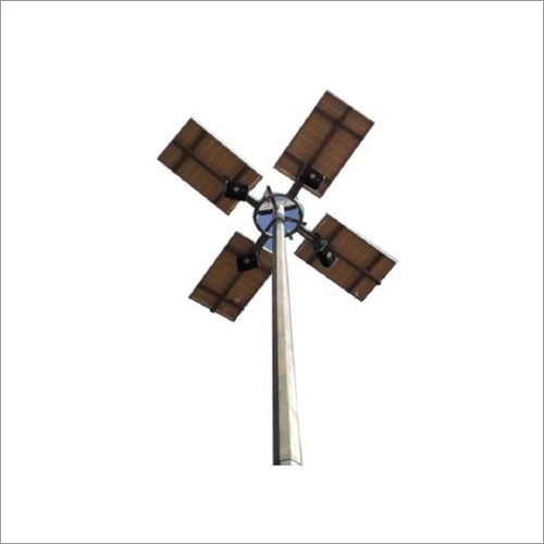 Pure White Solar High Mast Lighting Pole