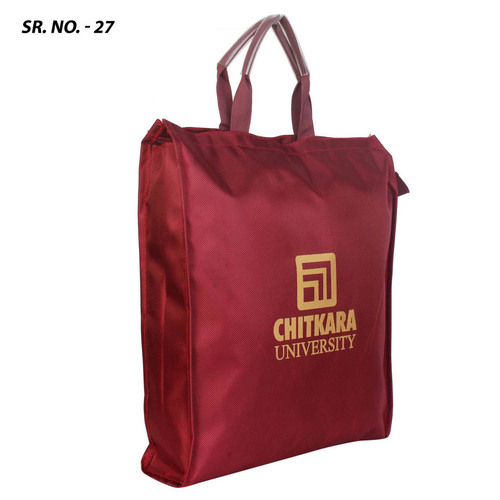 Promotional Bag - Non-Woven Fabric, 15x12x5 Inches, Burgundy | Zipper Closure, Reinforced Handles, Large Capacity, Customizable Print, Reusable Design, Durable Material, Professional Look
