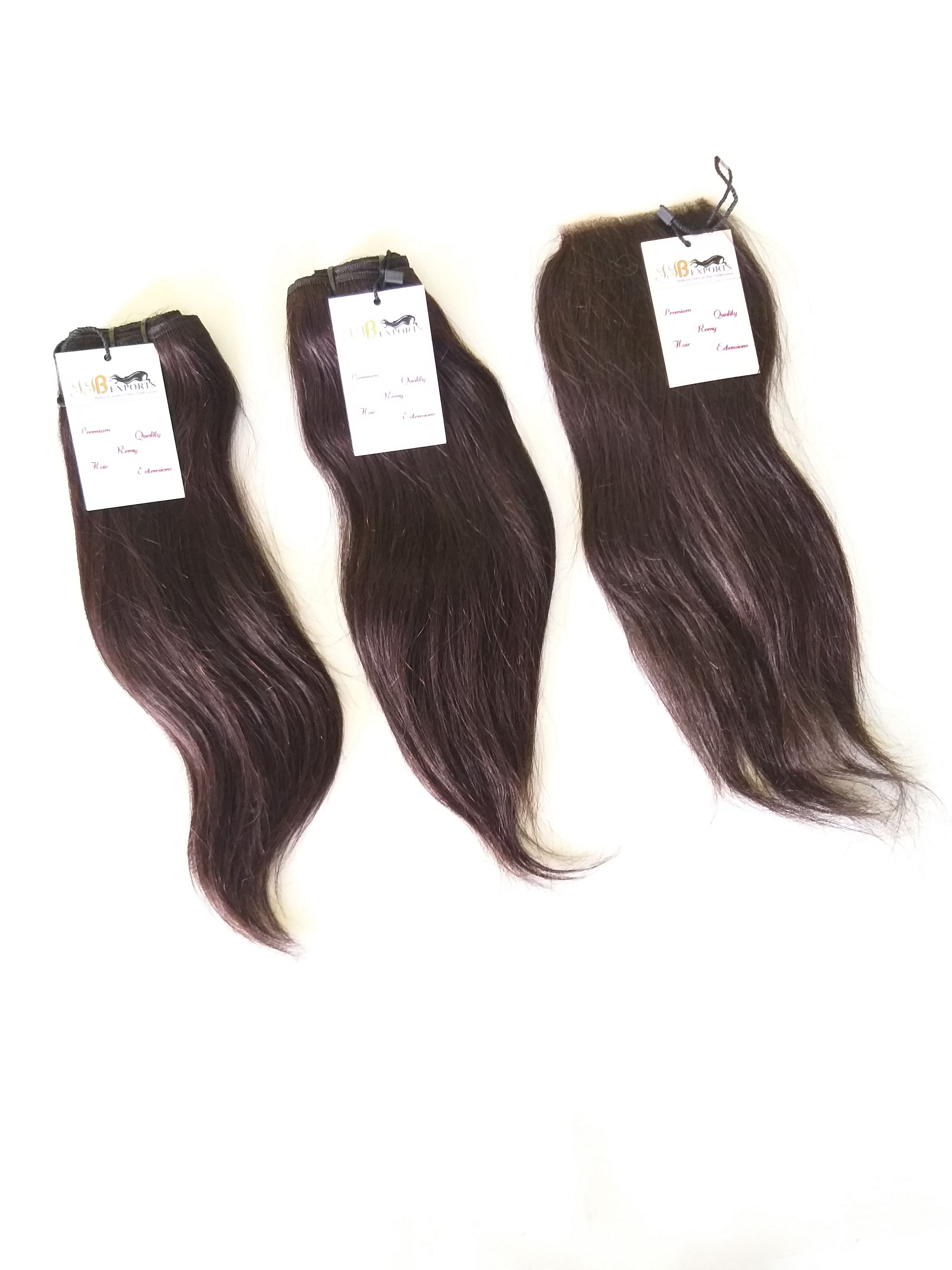 100% Natural Hair Raw Double Weft Remy Cuticle Aligned Straight Virgin Indian Human Hair