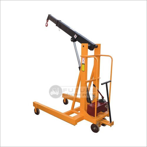 Yellow And Black 1 Ton Manual Mobile Floor Crane