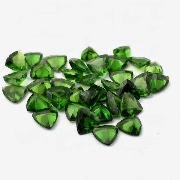 5mm Chrome Diopside Faceted Trillion Loose Gemstones