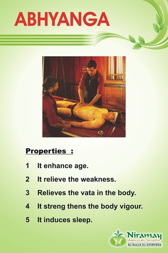 Ayurvedic treatment and therapies - Abhayanga Therapy (Panchkarma at NAH, Surat)
