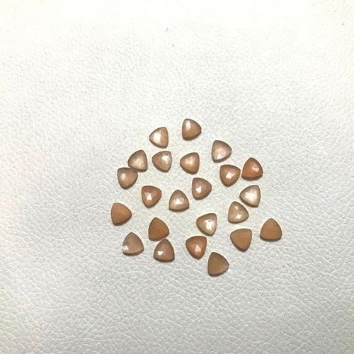 5mm Peach Moonstone Faceted Trillion Loose Gemstones