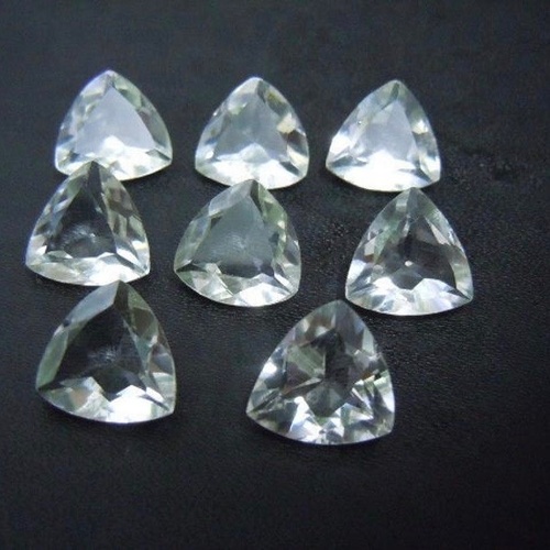 4mm Crystal Quartz Faceted Trillion Loose Gemstones