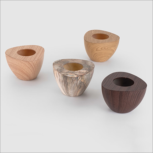 Dot Wood Obtuse Series Wooden Finish Pot