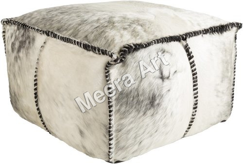 Leather pouf