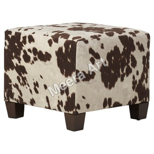 Leather pouf