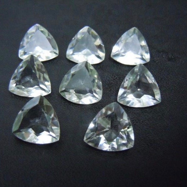 12mm Crystal Quartz Faceted Trillion Loose Gemstones
