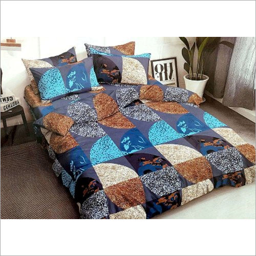 Abc Cotton Super King Size Bedsheet For Double Bed With 2 Pillow Covers