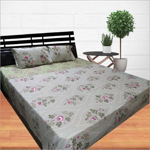 Multicolor 108X108 Floral Printed Pure Cotton Double Bed Sheet