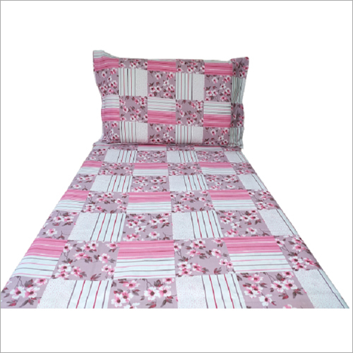 55x90 ABC Printed Pure Cotton Single Bedsheet with 1 Pillow Cover