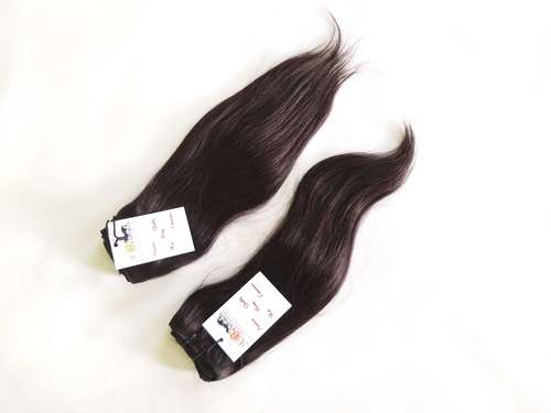 Natural Raw Unprocessed Brazilian Machine Made Straight Virgin Human Hair Bundle With Closure Frontal