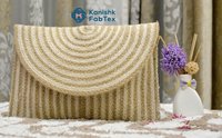 Jute and cotton clutch