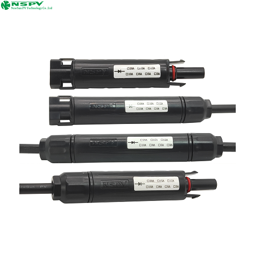 Tuv Solar Diode Connetors Ip67 Waterproof 1000Vdc 10A Pv4.0 Diode Connectors Solar Blocking Diode - Color: Black