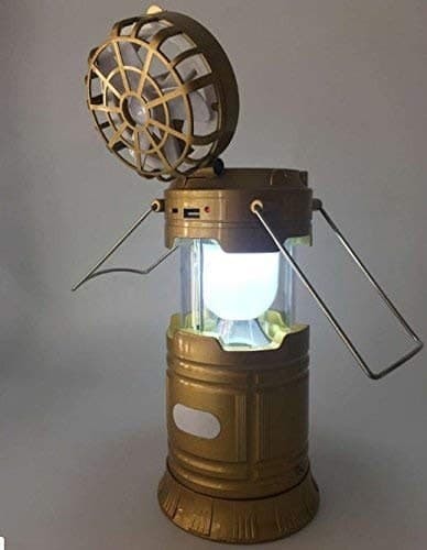 Mini Fan Solar Camping Lamp By CHEAPER ZONE