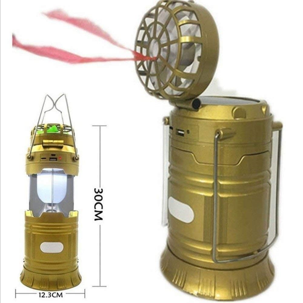 Mini Fan Solar Camping Lamp
