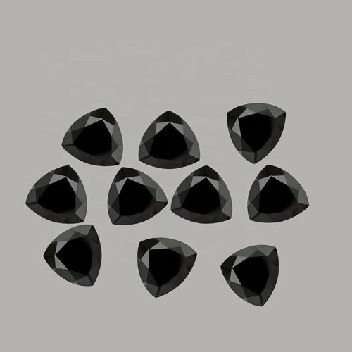 4mm Black Spinel Faceted Trillion Loose Gemstones