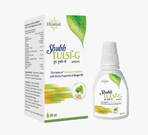 Streamline Tulsi Liquid Extracts With Divine Properties & Ginger Oil Tulsi-G Drops For Healthy By STREAMLINE PHARMA PRIVATE LIMITED