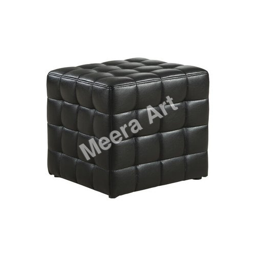 Modern Leather Pouf