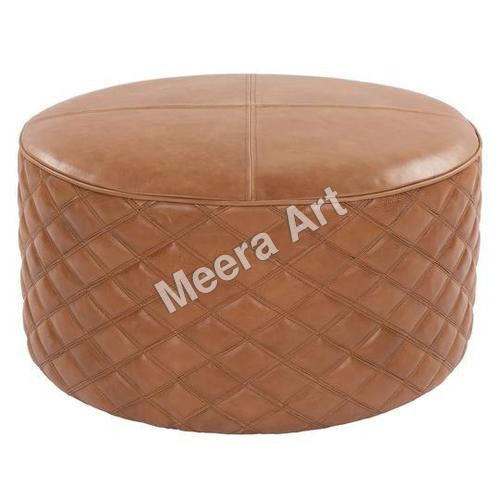 Leather Pouf