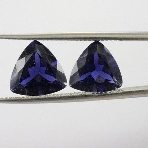 4mm Iolite Faceted Trillion Loose Gemstones