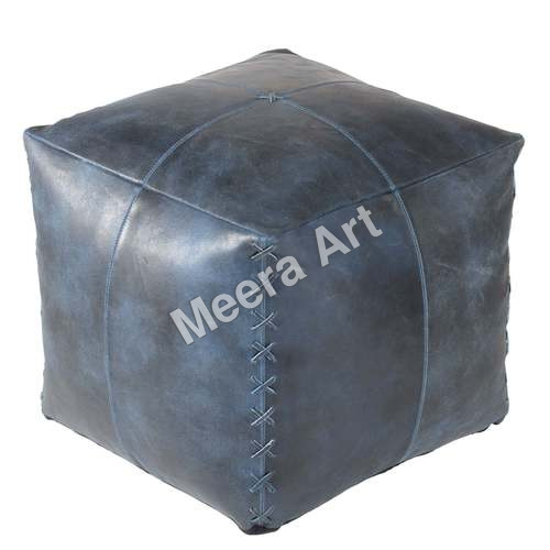 Home Designer Leather Pouf