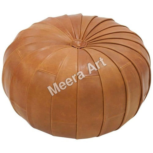 Leather Pouf